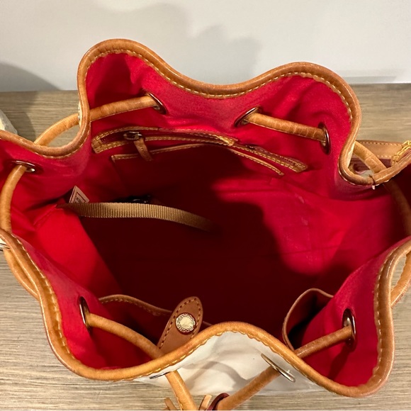 Dooney & Bourke Fairview Drawstring White and Blue Bag - Picture 10 of 13